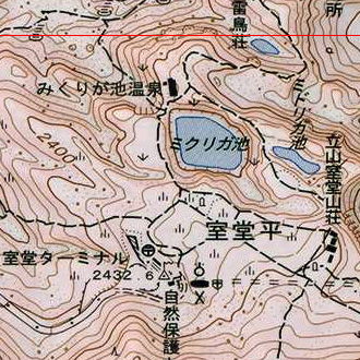 山岳立体地図画像（部分）